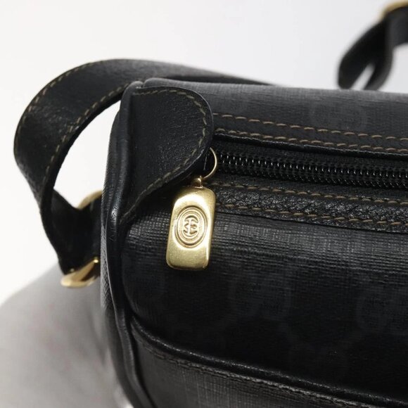 GUCCI GG Supreme Web Sherry Line Shoulder Bag PVC Black 89 02 077 Auth 117764 - Picture 11 of 16